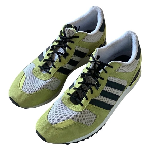 ADIDAS ZX 700 Low Profile Fluorescent Green Black White Sneaker Mens Size 12 ECU - Picture 6 of 12